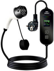  Mobil Töltőállomás elektromos autókhoz és egyéb járművekhez AC 5 méteres, EV 3, 5kw, 16A, type 2 csatlakozóval