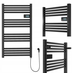 Nero Italia Fürdőszobai Radiátor Elektromos Létra 500W 540 x 960 mm Fekete 54x96cm (GRZE-E-ALU-960540-BK)