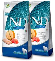  FARMINA Farmina N&D dog OCEAN adult giant maxi, somon, cod & pepene galben 2 x 12 kg