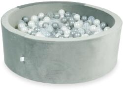  Szürke velvet labdamedence 110x40cm