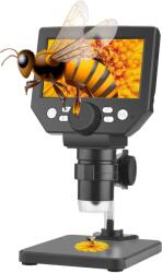  Digitális mikroszkóp, 1000x nagyítás, 4, 3 hüvelykes kijelző, fekete