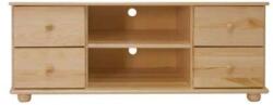 Komforttéka Max - Fenyőfa TV Szekrény - 4 Fiókos - 118 cm