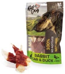 KIDDOG Kid Dog Super Premium 100% Piept de rață pe ureche de iepure 150 g