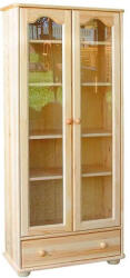 Komforttéka Janó Fenyő Vitrin - Üvegbetétes - 10