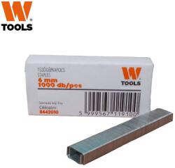  WTOOLS Tűzőgépkapocs - 6 mm - 1000 db