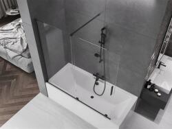Mexen Velar Kádparaván 2 részes csúszó 160 x 150 cm, átlátszó nano, fekete - 896-160-000-01-70 Kádparaván (5905315221773)