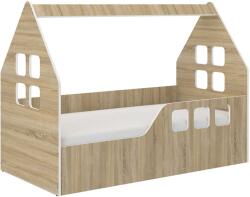 Wooden Toys Hangulatos Házikó gyerekágy SONOMA 160x80cm - ajándék matraccal - jobbos