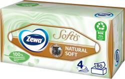 Zewa Softis Natural Soft Dobozos Papír Zsebkendő 4 Rétegű 80 db - fizz