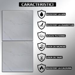  24 db öntapadós PVC padló/fal lap készlet NEXTLY, újrafelhasználható, vízálló, állítható, erős ragasztóval, könnyen felszerelhető, 5 m2, 45, 6 x 45, 6 cm, 1, 5 mm vastag ALM-2-9, újrafelhasználható, v