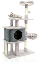  Macska kaparófa játékokkal szürke-fehér színben 173 cm