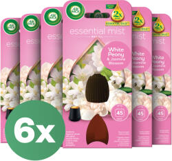Air Wick Utántöltő Aroma Diffúzor készülékhez - Fehér bazsarózsa és jázminvirág illat 6x20ml