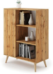  Fondi könyvespolc - skandináv stílusú tölgyfa kézműves