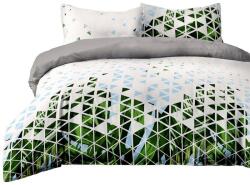  Ágynemű BASIC zöld nyomott motívum modern 155x220*2+80x80*2 AmeliaHome