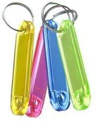  Átlátszó Kulcstartó Címke - Lila - 22x57 mm