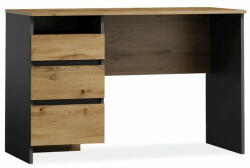 SIGNAL MEBLE B-005 Modern Wotan Tölgy Íróasztal Antracit Fiókokkal (B005DWAT)