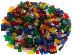 Q-BRICKS Q-BRiCKS® | 1000 db-os vegyes építőkocka készlet átlátszó színekben | elsősorban óvodáknak (alapkockák) (QBKND-MTBS-BG1000)