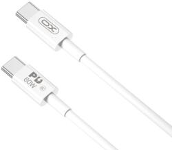 XO Кабел за зареждане и пренос на данни XO cable NB-Q190A PD USB-C - USB-C 1, 0m 60W, Бял (Q190A)