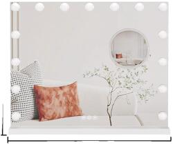 Sminktükör, LED világítás, 3X nagyítás, 15db LED