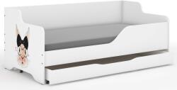  LILU gyerekágy laminált fronttal 160x80cm matraccal és ágyneműtartóval - Nyúl asszony