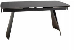 SIGNAL MEBLE Bacardi Kihúzható Kerámia Étkezőasztal Matt Fekete (SIG-BACARDIC160)