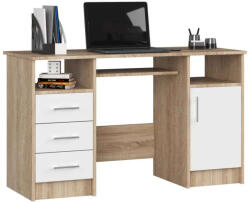 AKORD Íróasztal Akord Furniture 124 cm, sonoma tölgy - fehér (IP0PANADABBIA003)