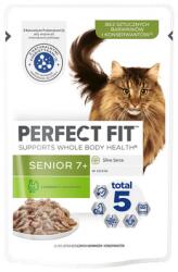 Perfect Fit Senior 7+ 85 g teljes értékű nedves eledel idős macskáknak pulykával és sárgarépával mártásban