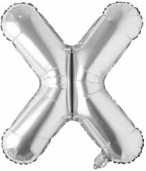  Maxee születésnapi léggömb, X betű, ezüst, 40 cm