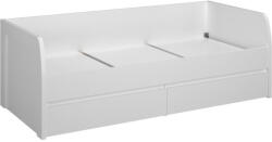 TEMPO KONDELA Ágy 2S, 90x200 fehér, ERODIN - pepita