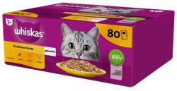 Whiskas Adult Poultry Feast in Jelly 80x85g teljes értékű nedves eledel felnőtt macskáknak csirke-, kacsa-, baromfi- és pulykahúsdarabokkal