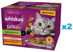 Whiskas Adult Tasty Mix Chef's Choice mártásban 48x85 g darabok marhahússal, lazaccal, csirkével és pulykával, csirkével és tőkehallal felnőtt macskák számára