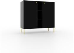 ADRK Tili 2D 3P Komód, Fekete, Fekete - mindigbutor