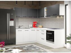 Mobiro Arthur fehér és szürke konyhabútor - 31 - 181, 6/221, 6 cm - mindigbutor