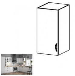 TEMPO KONDELA Felsőszekrény G30, balos, fehér/sosna andersen, PROVANCE - mindigbutor - 25 100 Ft