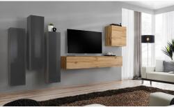 Wipmeble SWITCH 26 szekrénysor III szürke-artisan tölgy - mindigbutor