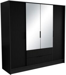 ADRK NOREL 200 tükrös tolószekrény, Fekete, Fekete