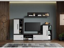 Mobiro MAX C04 nappali szekrénysor fehér-ferrara színben - mindigbutor