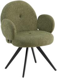 TEMPO KONDELA Forgószék, zöld/fekete, VASALA - mindigbutor