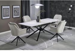 Halmar VITORINO bővíthető étkezőasztal, téglalap alakú, szín: fehér márvány/fekete