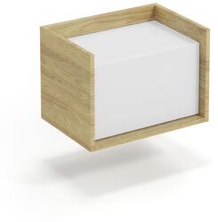 Halmar MOBIUS alacsony szekrény 1D szín: hikora tölgy/fehér - mindigbutor