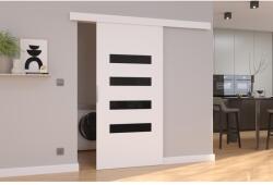 ADRK Fali tolóajtó FORLI 96, Fehér, Fekete Lacobel - mindigbutor