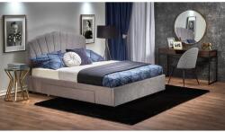 Halmar GABRIELLA 160, ágy, ágyráccsal világosszürke - mindigbutor