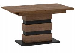 TEMPO KONDELA Széthúzható étkezőasztal, bolzano tölgy/fekete, 140-180x86 cm, DELIS S - mindigbutor
