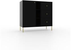 ADRK Tili 1D 3S 3P Komód, Fekete, Fekete - mindigbutor