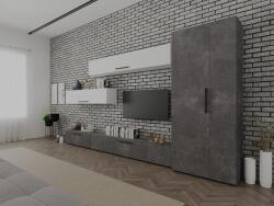 Mobiro Star Nappali Szekrénysor C57- Betonszürke és Fehér színben - mindigbutor