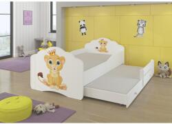 ADRK Kétszemélyes ágy matracokkal CASIMO II LION 160x80, Fehér - mindigbutor