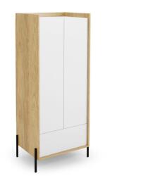 Halmar MOBIUS szekrény 2D szín: hikora tölgy/alpesi fehér - mindigbutor
