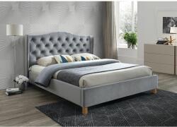 WIPMEB ASPEN VELVET ágy, ágyráccsal 180x200 szürke BLUVEL 14 - mindigbutor
