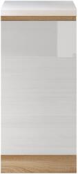 TEMPO KONDELA Alsószekrény, fehér magas fényű HG, jobbos, LINE - mindigbutor