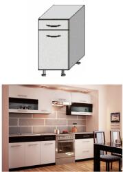 TEMPO KONDELA Alsó szekrény, fehér/wenge, JURA NEW B D-40 S1