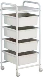 TEMPO KONDELA Mozgatható polcállvány, fehér, SUFIK